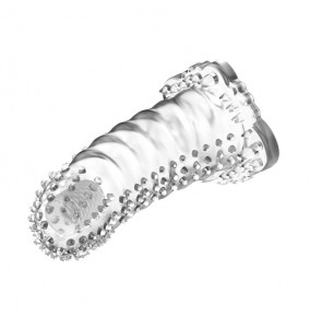 BAILE - BRAVE MAN Head Vibrating Crystal Penis Sleeve (L:14cm - D:4cm)